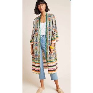 Anthropologie BI-nk London Annette Kimono Robe Snake Print‎ One Size